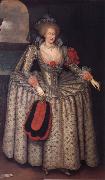 GHEERAERTS, Marcus the Younger Anne of Denmark France oil painting artist